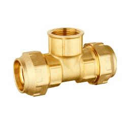 T-kus mosaz vnitřní závit pro PE trubky